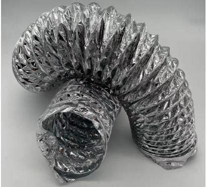 Hvac Air Conditioning Single Layer Aluminium Foil Flexible Duct Axial