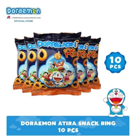 Jual SNACK BERHADIAH DORAEMON RING 30GR 1PACK ISI 10PCS Shopee Indonesia