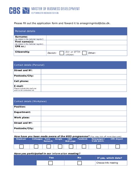 Fillable Online Application Form Cbs Fax Email Print Pdffiller