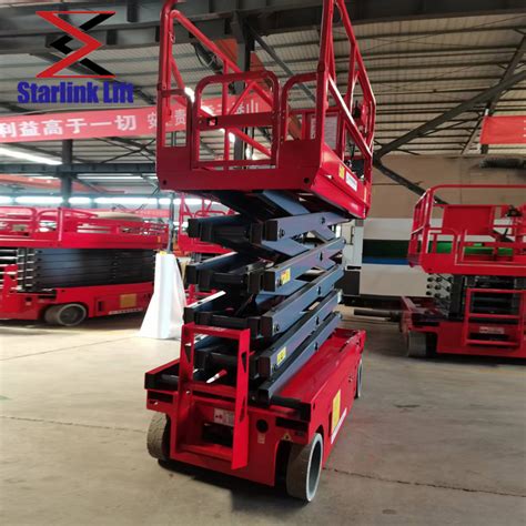 Hydraulic Wheel Alignment Lift Self Propelled Scissor Lift Self