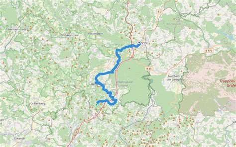 Franconian Mountain Path Part Hiking Trail Veldensteiner Forst