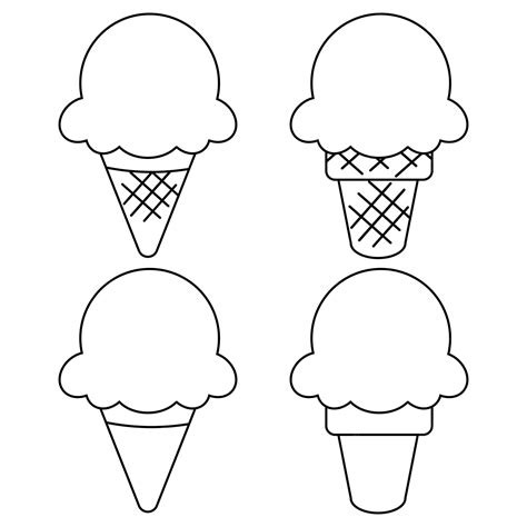 Ice Cream Cone Outline