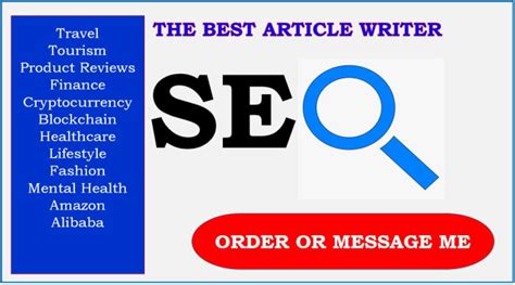 Write Original Seo Optimized Blog And Articles For Websites By