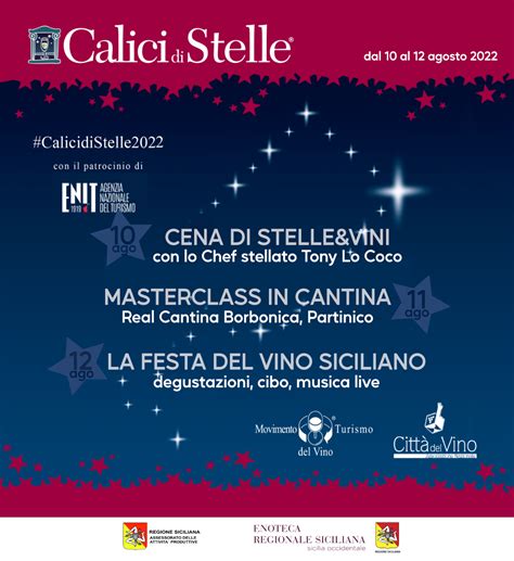 Calici Di Stelle 2022 Dal 10 Al 12 Agosto 2022 Enoteca Della Sicilia