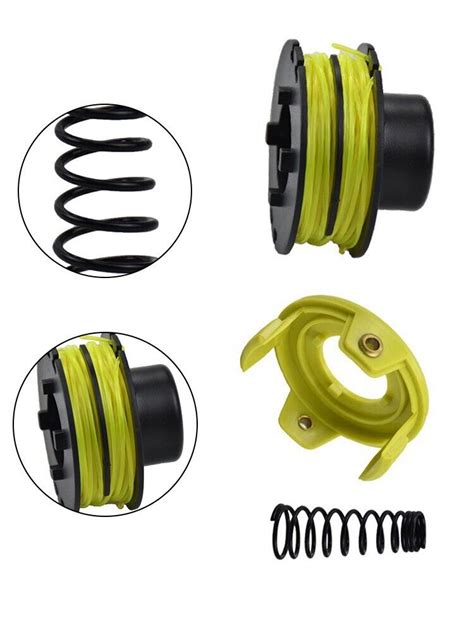 Trimmer Spool Line And Cover Spring Set For Ryobi RAC118 1 2mm Spool