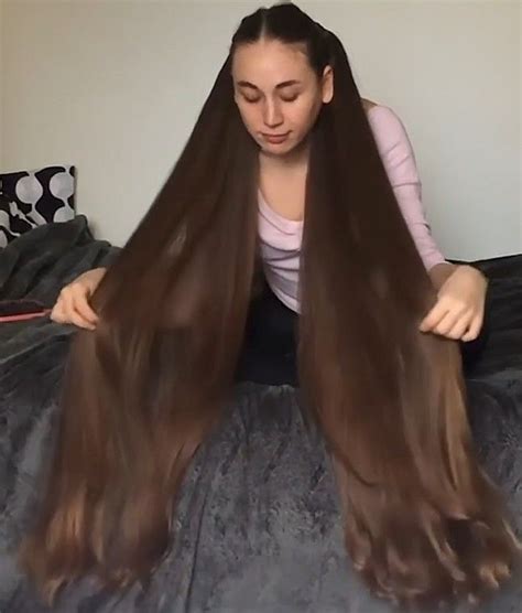 Video Begum In Her Bed Realrapunzels Double Buns Long Hair Play