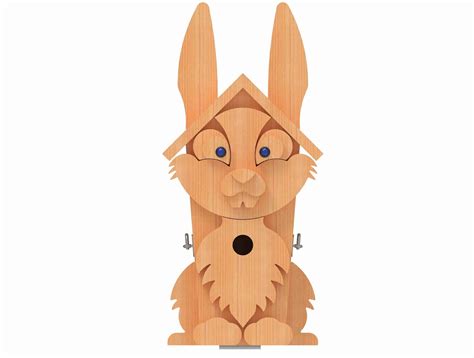 Tall Rabbit Birdhouse Plans Patterns And CNC Router DXF Files