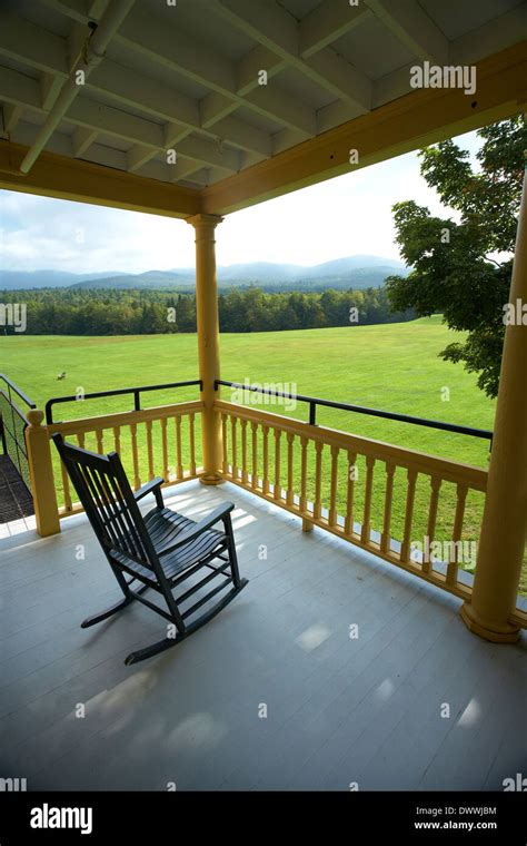 Rocking Chair On Porch Stock Photo Alamy