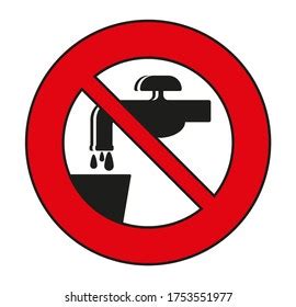 Not Drinking Water Symbol Sign Isolated Stock Vector Royalty Free