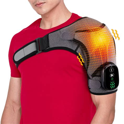 Heating Vibration Massage Shoulder Pad With Digital Display Controller