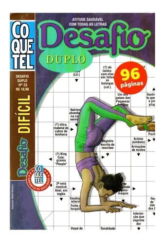 Livro Palavra Cruzada Coquetel Desafio Duplo N Vel Dif Cil Edi O