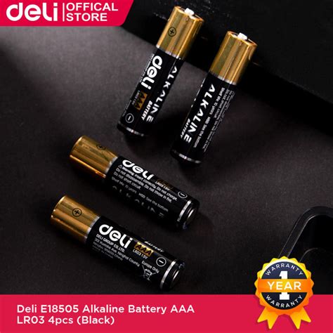 Deli E Alkaline Battery Aaa Lr Pcs Black Lazada Ph