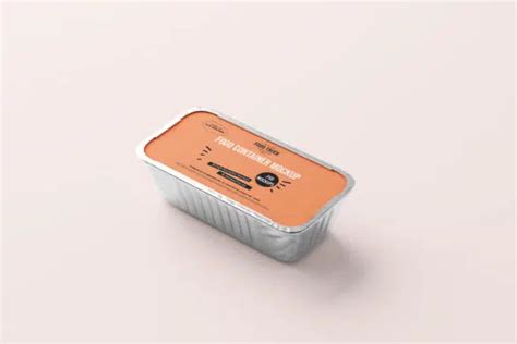 Aluminum Food Container Mockup Mockup Free