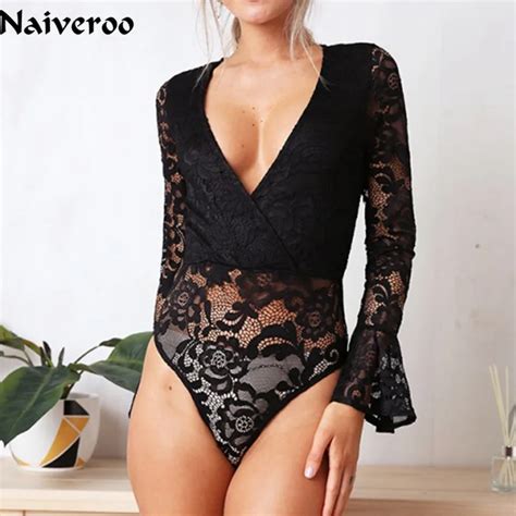 Fashion Cut Out Lace Bodysuits Solid Body Top Sexy Overall Beach Summer