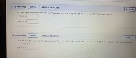 Solved 17 12 Points Details Larlinalg8 6 1 023 My Notes