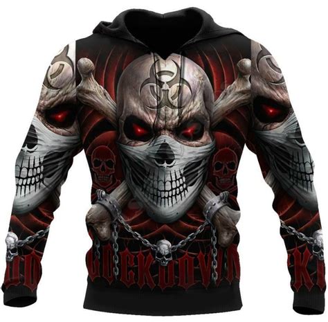 Schädel Totenkopf Skull Streetwear Kapuzen pulli Sweatshirt Hoodie