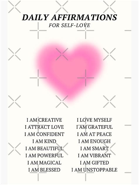 Positive Affirmations For Self Love Brain Glory