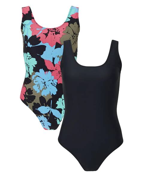 2 Pack Tummy Control Swimsuits At Cotton Traders