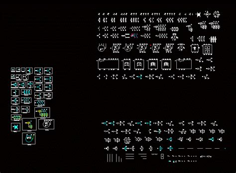 Symboles électriques complets au format DWG 82 20 Ko Bibliothèque CAO