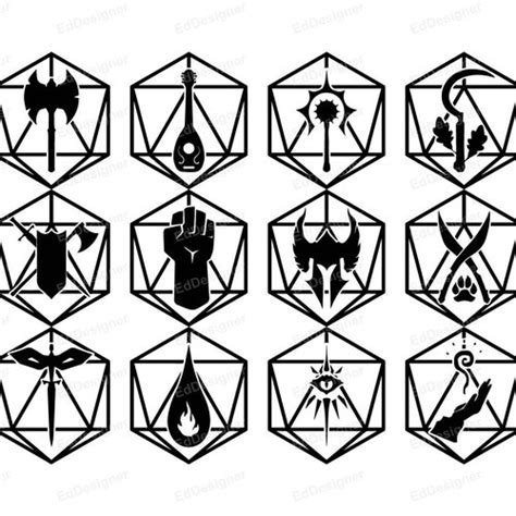 Dnd Logo Dungeons And Dragons Vector Dungeon Master Dice Etsy