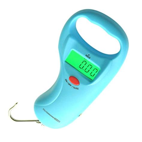 Hunting & Fishing Polychrome Gear Handheld Digital Fish Scale 99 lb/45 kg with Built-in Tape ...