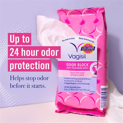 Vagisil Hypoallergenic Feminine Intimate Disposable Wipes Daily Care