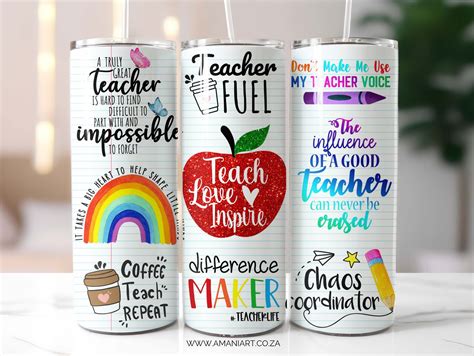 Teacher 1 Skinny Tumbler Amani Art