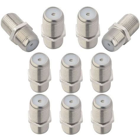 BOOBRIE 10PCS Connecteur F Type Coaxial Connecteur F Femelle Femelle Pr