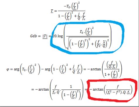 Transmittances Complexes Des Filtres Er Et Nd Ordres