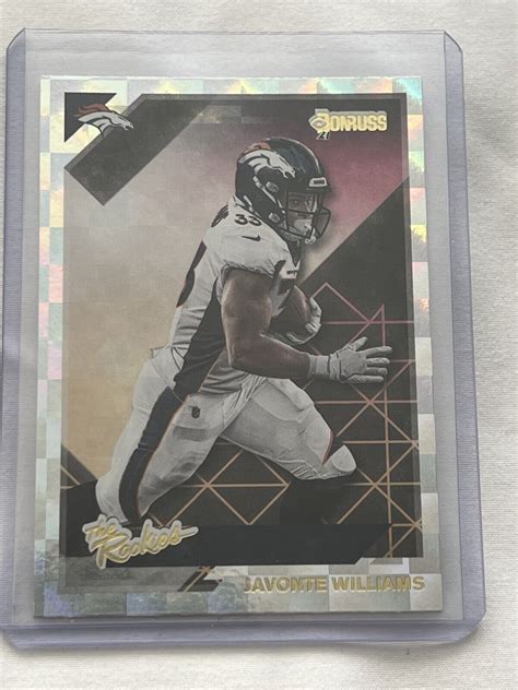 2021 Panini Donruss Javonte Williams The Rookies Prizm TR JWI Denver