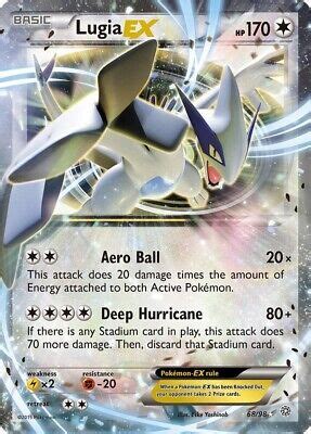 Lugia EX 68 98 XY Ancient Origins Holo EBay