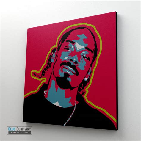 Snoop Dogg Canvas Art Oil Painting Blue Surf Art