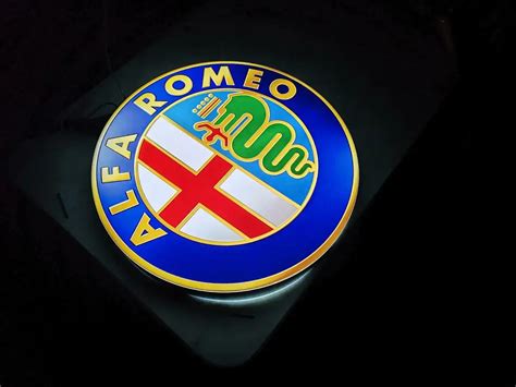 No Reserve Illuminated Alfa Romeo Style Sign Pcarmarket