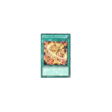 Yu Gi Oh Trading Card Game Yu Gi Oh Hieratic Seal Of Supremacy Gaov En057 Trading Card