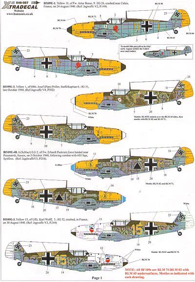 Luftwaffe In The Battle Of Britain Decal Preview Xtradecal And