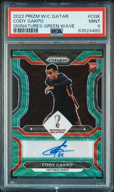 PSA 9 MINT 鑑定品 2022 Panini Prizm World Cup Signature Green Wave Cody