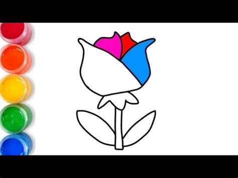Bolajon Atirgul rasm chizishni órganish | сурет салу гул - YouTube