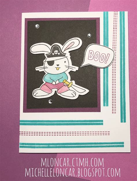 SHOW AND TELL with MICHELLE: Bunny Pirate Card ~ Color Dare #364