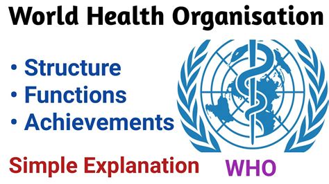 World Health Organisation Who Functions Structure Formation Youtube