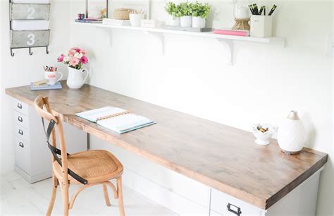 Diy Butcher Block Desk For My Home Office Beneath My Heart Butcher