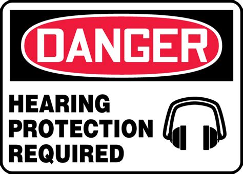 Hearing Protection Required OSHA Danger Safety Sign MPPA023