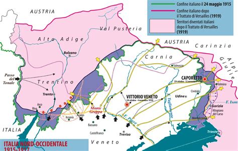 Carta Prima Guerra Mondiale Il Fronte Italia Austria Limes