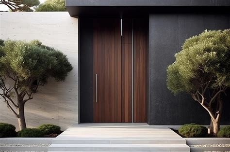 Premium AI Image | A front door with a wooden door that says'the door to the left