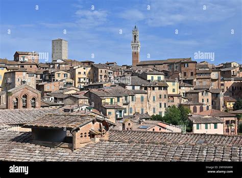Italy Sienna Overview Of The City Whose Historic Center Is A Unesco
