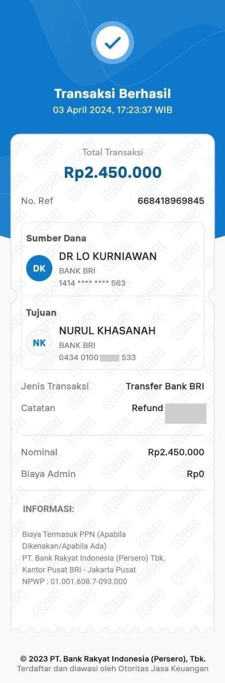 Nomor Rekening Tujuan Berubah Saat Transfer Menggunakan Aplikasi BRImo