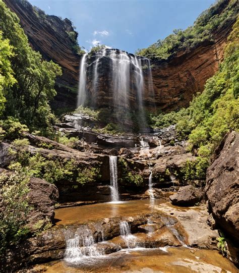 Upper Wentworth Falls As Viewed Along The National Pass Walking Track