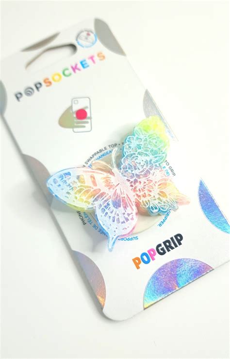 Glitter Holographic Rainbow Butterfly Popsocket Popgrip Etsy