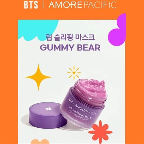 Amore Pacific X Bts Limited Edition Lip Sleeping Mask Gummy Bear G