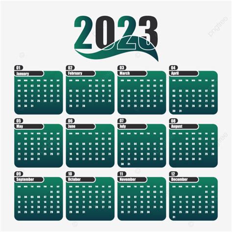 Gambar Desain Kalender 2023 2023 Kalender 2023 Tanggal Kalender Png