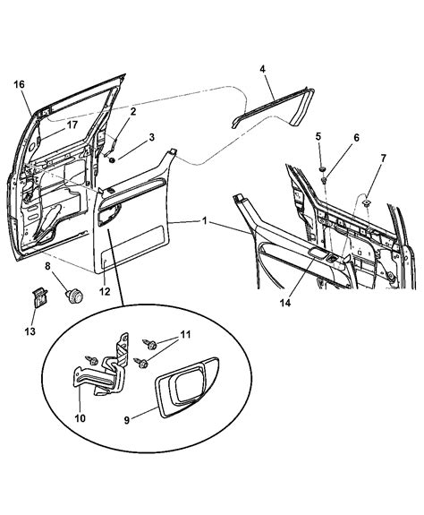 2005 Dodge Caravan Door Panel Rear Sliding Mopar Parts Giant